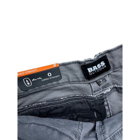 BASS OUTDOOR Women's High-Rise Canvas Cargo Pants FORGED IRON NWT SIZE 0 - Picture 7 of 10